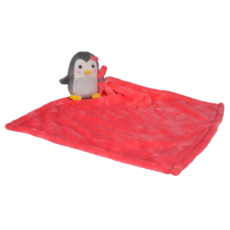  spandex baby comforter pink penguin grey  